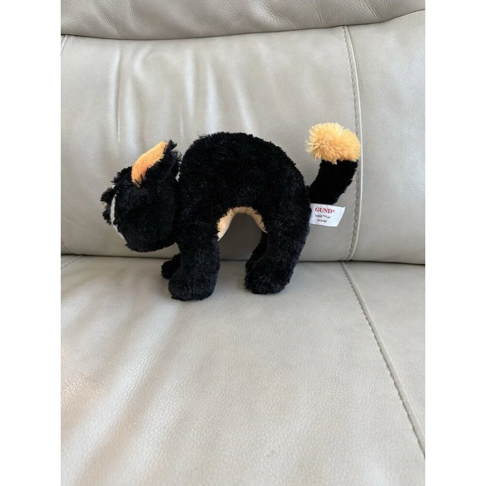 Gund Halloween Tabbie Cat Black Arched HTF Limited Plush 11x7 EUC